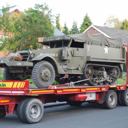 Dieplader transport halftrack 